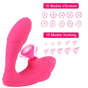 IKOKY Čiulpti Vibratorius Klitorio Makšties G taško Stimuliacija Sekso Žaislai, Moters Makštį, Dvigubos Vibracijos 10 Greičio Spenelių Gyvis