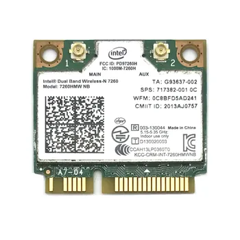 Intel Wireless-N 7260 7260HMW NB Mini PCI-E 802.11 b/g/n 300M Wifi Kortelės HP EliteBook 820 840 850 TINKA 400PO 600PO 800EO