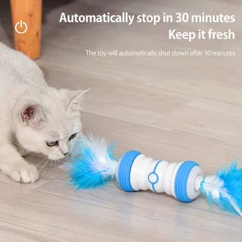 Interaktyvi Katė Plunksnų Žaislai, Patalpų Automatinė Nereguliarus Juda LED Žibintai USB Įkrovimo Kačiuką Katės naminių Gyvūnėlių Tiekimo