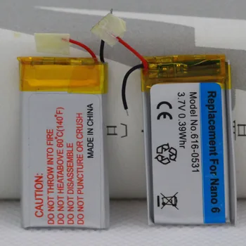 ISUNOO 3.7 V, Li-ion Baterijos Pakeitimo 616-0531 iPod Nano 6 6 Gen 8GB 16GB Su Nemokama Remonto Įrankiai