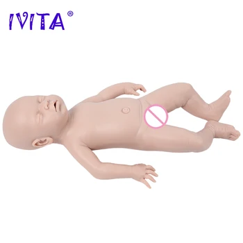 IVITA WG1514 46cm(18inch) 3000g Silikoninis Realistinis Bebe Reborn Baby Doll Unpainted Nebaigtų Minkštos Lėlės 