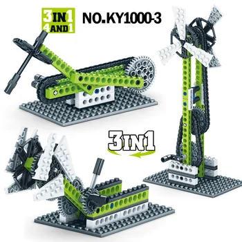 Išbandyta, Mechaninė Pavarų įrangos pardavimas, biuro įrangos Blokai Inžinerijos Vaikų Mokslo Švietimo KAMIENINIŲ Žaislai 3IN1 Suderinama su Legoed