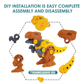 Išnarstyti Dinozaurų Žaislai Vaikams - Statybos Dino Kiaušinių Žaisti Kit su Atsuktuvai 