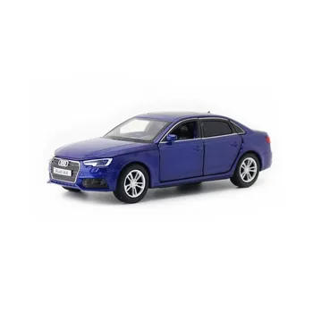 JACKIEKIM/1:32 Masto/Diecast Metal Žaislo Modelis/Audi A4/Garso & Light Car/Durų Openable/Švietimo Surinkimo/Dovana Vaikams