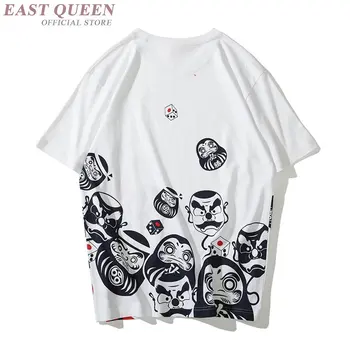 Japonijos Streetwear 2019 M. Vasaros Marškinėliai Moterims Nauja Pora, trumpomis Rankovėmis Rytietiškų Drabužių Vyrams Huarajuku Hiphop T-Shirt KK2873