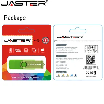 JASTER Geriausias OTG, USB 2.0 Flash Drive key usb 2.0 stick 4GB 8GB 16GB 32GB 64GB pen ratai Išmanųjį telefoną Pendrive