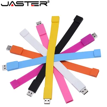 JASTER USB stick, usb 2.0 10 spalva 64GB Įvairių apyrankės USB flash drive, pen drive 4GB 8GB 16GB 32GB atminties usb Stick