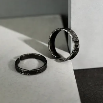 Juoda Pareiškimą, Žiedai Smulkūs Papuošalai Sidabro 925 Moterų Korėjos Minimalistinio Dizaino Žiedas Anillo De Plata De Ley 925 Joyas