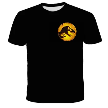 Juros periodo Pasaulio 2 Dinozaurą T-shirt Vaikų Mados Švarkas T-shirt Vasaros 4-14 metų amžiaus berniukų ir mergaičių marškinėliai