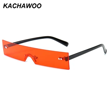 Kachawoo mažas stačiakampis akiniai nuo saulės taškus vienas gabalas geltona raudona derliaus saulės akiniai vyrams aikštėje ponios šalis dovanos