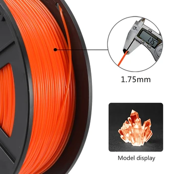 KAIGE PETG 1kg 1.75 mm Oranžinė 3D Spausdintuvo Kaitinimo petg 1KG petg пластик 1 кг Tolerancija -/+0.02 Geras atsparumas rūgščių ir šarmų
