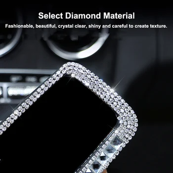 Kalnų Krištolas Automobilio Salono Galinio Vaizdo Veidrodis Dekoro Žavesio Kristalų Bling Diamond Ornamentu Galinio Vaizdo Veidrodėlis Auto Interjero Priedai
