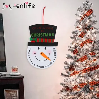 Kalėdinis Advento Kalendorius Neaustinių Santa Claus Sniego, Kalėdų Atgalinės Atskaitos Laikrodis Sienos Kabo Ornamentu Naujųjų Metų Namų Puošybai