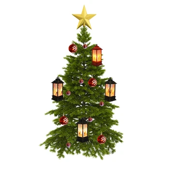 Kalėdinė Dekoracija LED Žibintų Kalėdų Medžio Kabantys Papuošalai Briedžių Sniego Santa Claus Modelis Liepsnos Šviesos Namų Dekoro Stalo Lempa