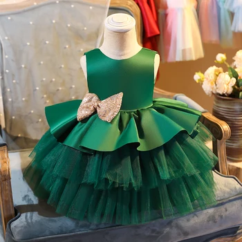 Kalėdų 2020 nauja vaikų grupė Komunijos Suknelė Mergina Kūdikio gimtadienio vienerius metus šalies sakramento China Princess Dress