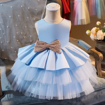 Kalėdų 2020 nauja vaikų grupė Komunijos Suknelė Mergina Kūdikio gimtadienio vienerius metus šalies sakramento China Princess Dress