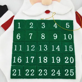 Kalėdų 24 Dieną Kabinti Advento Kalendorius Žalia Santa Claus Sniego Dizaino Kalėdos Atgalinės Atskaitos Apdailos Weihnachtskalender