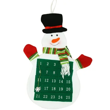 Kalėdų 24 Dieną Kabinti Advento Kalendorius Žalia Santa Claus Sniego Dizaino Kalėdos Atgalinės Atskaitos Apdailos Weihnachtskalender