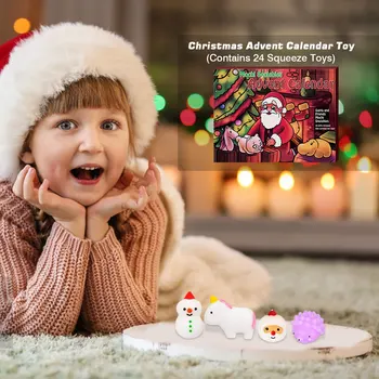 Kalėdų Advento Kalendorių 2020 Kalėdų Atgalinės atskaitos Žaislai Su 24pcs Įvairių Mielas Gyvūnų Žaislai Vaikams Dovanų