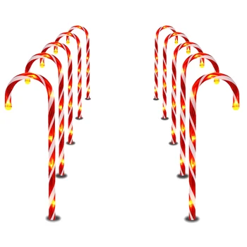Kalėdų Candy Cane Kelias Žibintai String Kalėdų ir Naujųjų Metų Atostogų Žiburiai, Lauko Sodo Švyti tamsoje Kalėdų Žiburiai