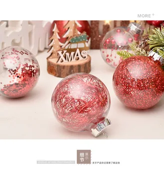 Kalėdų dekoracijos Kalėdų eglutė pakabukas 30 skaidrus kamuolys Kalėdų kamuolys rinkinys