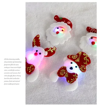 Kalėdų LED Šviesos Šviesos Pin Staigius Sagės Pliušinis Sniego Elnių Kalėdų Šalis Ornamentu tiekimo Kalėdos naudai