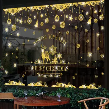 Kalėdų prekių Dekoracijas, Scenos Išdėstymas Kalėdų stiklinių Durų Lipdukas Žavesio Stiklo Langą Lipdukai Lipdukai Kalėdų Eglutės Idėjos