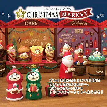 Kalėdų Serija Japonų Animacinių filmų Gyvūnų Kawaii Maisto Pasakų Sodo Miniatiūros Dervos Amatai 
