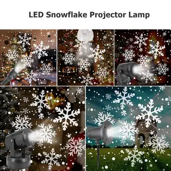 Kalėdų Snaigės LED Projektorius Žibintai nameliuose Šalis Dekoro Naktį Lempos Snaigės Projektoriaus Šviesos Kalėdinė Dekoracija