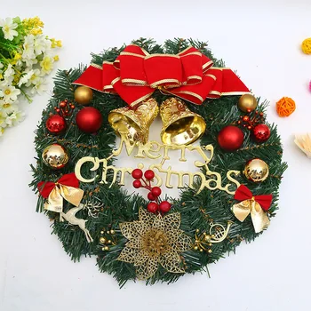 Kalėdų Vainikas Durų Dirbtinių Augalų Rotango Ratas Sienos Modeliavimas Gėlių Kabinti Girliandą Poilsio Namų Dekoracijos