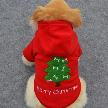 Kalėdų Šunų Apranga Žiemą Šiltas Vilnos Hoodies Paltai Smulkaus Ir Vidutinio Šunys Naujųjų Metų Šuniuką Šunų Kostiumų Šuniuką Jorkšyro Apranga