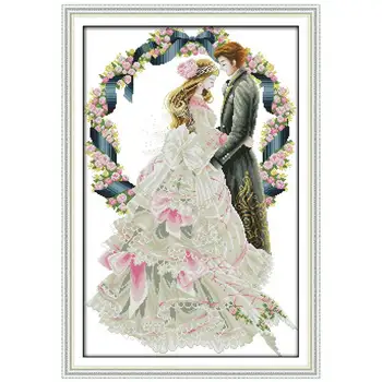 Karališkosios vestuvės suskaičiuoti ant canvas11CT 14CT 