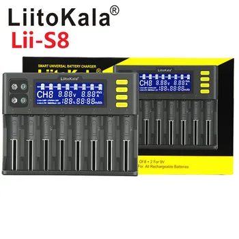 Karšto LiitoKala Lii-S8 Lii-S6 lii-S2 lii-S4 Lii-S1 Dvigubas lizdas 18650 Baterijos Kroviklis 1.2 V, 3,7 V 3.2 V AA/AAA 26650 21700 NiMH l