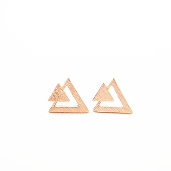 Karšto pardavimo dvigubo trikampio stud auskarai trikampis įterpti trikampis stud auskarai Asmenybės trikampis derinys stud auskarai