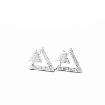 Karšto pardavimo dvigubo trikampio stud auskarai trikampis įterpti trikampis stud auskarai Asmenybės trikampis derinys stud auskarai