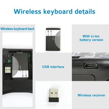Karšto Pardavimo i8 Mini Wireless Keyboard 2,4 GHz Apšvietimu Oro Pelė su Touchpad Rankinės, skirta 