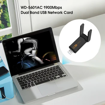 KEBIDU 1900Mbps USB 3.0, WiFi Adapteris 2.4 GHz 5.0 GHz, Išorės Belaidžio Tinklo Kortelė Dual Band Wifi Imtuvas, Adapteris, skirtas Staliniams