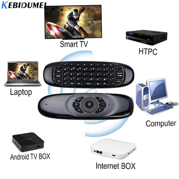 Kebidumei 2.4 GHz Wireless Keyboard Oro Pelės Nuotolinio Valdymo anglų Įkrovimo Kišeniniais Žaidimų Smart TV BOX PC