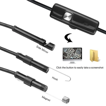 Kebidumei Karšto 7mm Mini USB Endoskopą Vandeniui 720P HD Borescope Gyvatė Tikrinimo Vamzdis, Vaizdo Kamera Pritaikyti Išmaniųjų Telefonų