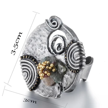 Keičiamo dydžio Žiedai Moterų Mados Unikalaus Dizaino Koralų Akmens Papuošalai, Sidabro Spalvos Žiedas visoms progoms anillos mujer