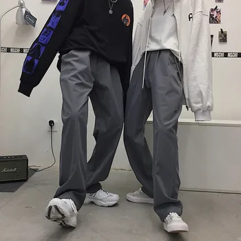 Kelnes Moterys Harajuku korėjos Stiliaus Visas rungtynes, Madinga Aukštos Juosmens Streetwear Elegantiškas Moterų Prarasti Moterų Atsitiktinis Kelnės 2020 Chic