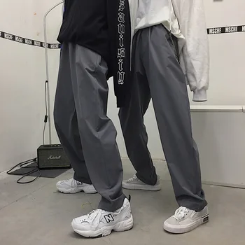 Kelnes Moterys Harajuku korėjos Stiliaus Visas rungtynes, Madinga Aukštos Juosmens Streetwear Elegantiškas Moterų Prarasti Moterų Atsitiktinis Kelnės 2020 Chic