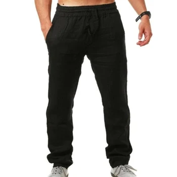 Kelnės Vyrams Kietas Atsitiktinis Sporto Kelnės Medvilnės Skalbiniai Elastinga Juosmens Sporto Pants Mens Drabužių pantalons pour hommes#w