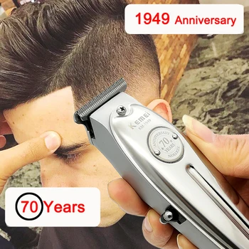 Kemei 1949 Elektriniai Plaukų Clipper Belaidžius Plaukų Žoliapjovės Profesinės Visi Metalo 0mm Baldheaded T Mentės Apdaila Mažesne Mašina