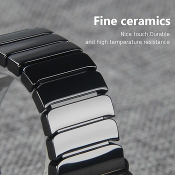 Keramikos Watchband Apple Žiūrėti 6 5 4 3 2 juostos 44mm 42mm Smart Žiūrėti Dirželis Apyrankė Keramika Watchband iWatch serijos 40mm 38mm
