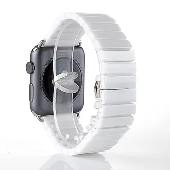 Keramikos Watchband Apple Žiūrėti 6 5 4 3 2 juostos 44mm 42mm Smart Žiūrėti Dirželis Apyrankė Keramika Watchband iWatch serijos 40mm 38mm