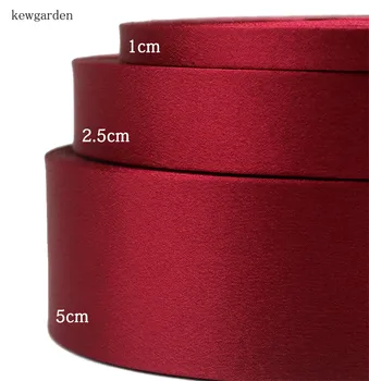 Kewgarden 25mm 2,5 cm Layering Audiniai Ryškios šilko Satino Juostelės Rankų darbo Juosta 