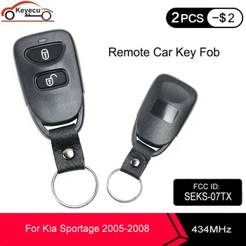 KEYECU 434MHz FCC ID: SEKS-07TX Smart imobilizavimo 2 Mygtuką Nuotolinio Automobilio Raktas Fob už Kia Sportage 2005 m. 2006 m. 2007 m. 2008 m.