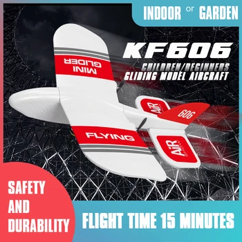 KF606 2.4 Ghz RC lėktuvas plokštumos EPP putos žaislas lėktuvas sklandytuvas plokštumos 15 minučių Fligt laiko RTF putų plokštumos žaislai dovanos vaikams ŽAISLŲ