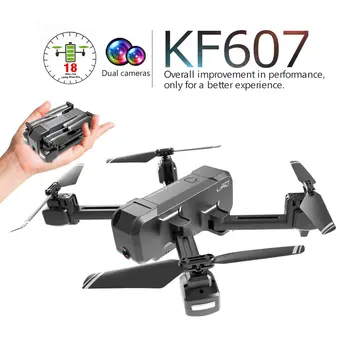 KF607 Quadcopter GPS Drone su 4K HD Dual Camera Plataus Kampo Anti-shake WIFI FPV RC Sulankstomas Tranai Profesionalus GPS Sekite Mane